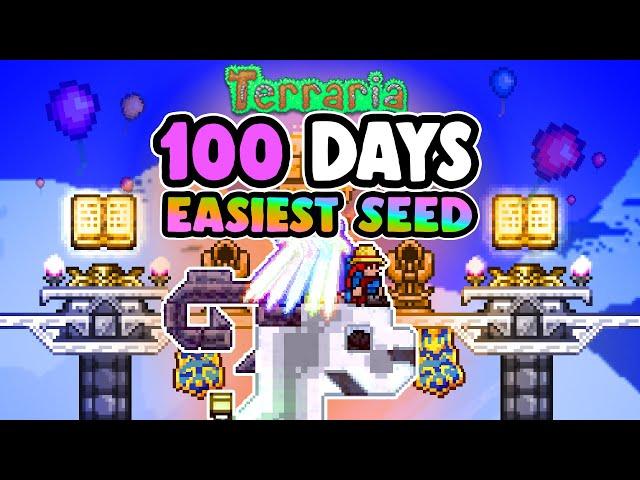I Survived 100 Days in Terraria's EASIEST seed!