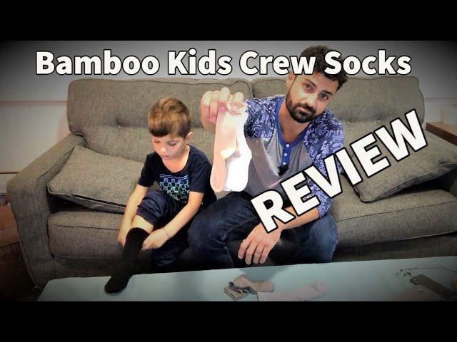 Bamboo Kids Crew Socks - Try on and REVIEW