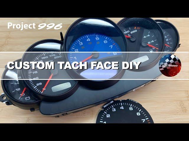 Porsche 911 Custom Tach Face Install DIY - Project 996