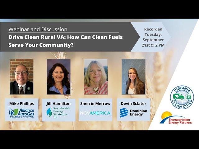 Drive Clean Rural Virginia: How Can Clean Fuels Serve Your Community?