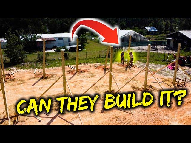 Can two old men build a pole barn with NO EXPERIENCE?