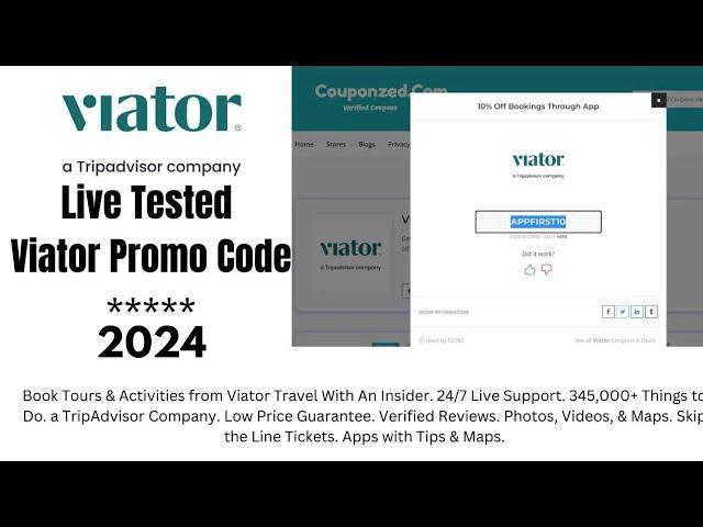 Best Viator Promo Code & Discount Code 2024 -Coupon Provider