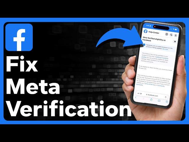 How To Fix Meta Verification Not Available For Facebook