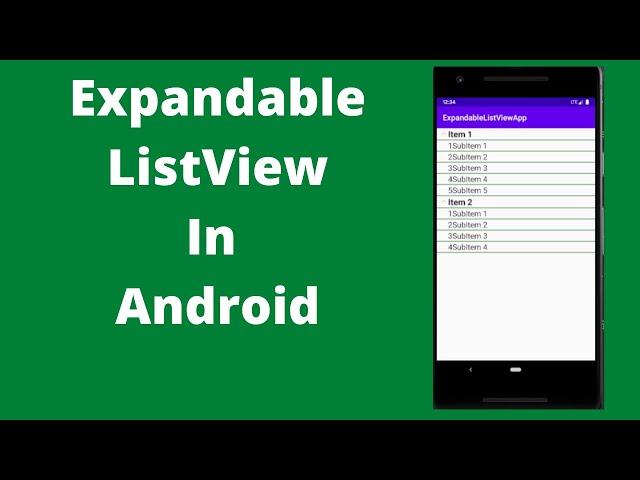 Expandable ListView in Android | Java| Android Studio Tutorial - Quick + Easy