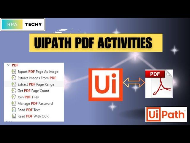 UiPath PDF Activities