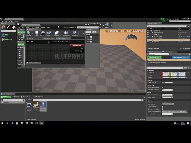 UE4 Survival game tutorial PART 1: Project setup and character movement