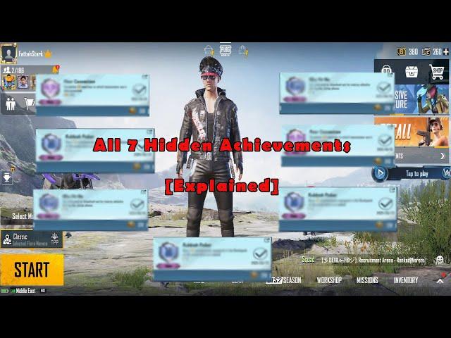 All Hidden Achievements PUBG Mobile & BGMI [English]