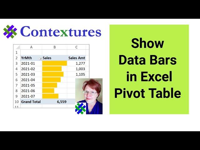 Show Data Bars in Excel Pivot Table