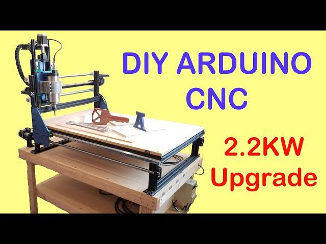 Large DIY CNC Router Upgrades to 2.2KW Spindle Controlled by Arduino and Universal G-Code Sender UGS