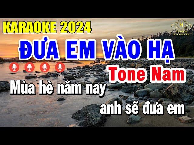 Đưa Em Vào Hạ Karaoke Tone Nam ( Em) Nhạc Sống Dễ Hát | Trọng Hiếu