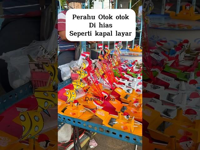 Perahu otok otok di hias kapal layar. Harganya murah Tapi keren banget.