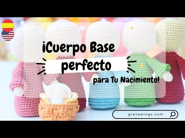 Cómo Tejer un Cuerpo Base para el Nacimiento - Tutorial Fácil y Detallado | Sub  .@gretawings