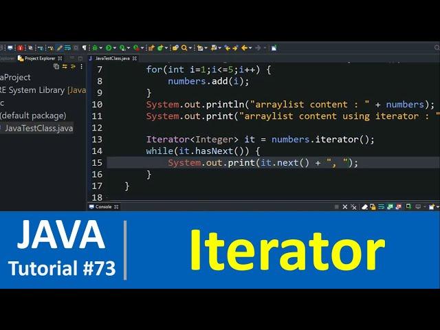 Java Tutorial #73 - Java Iterator Interface with Examples