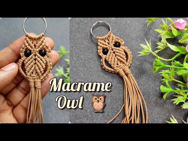 DIY Handmade Macrame Owl keychain | DIY bird owl 