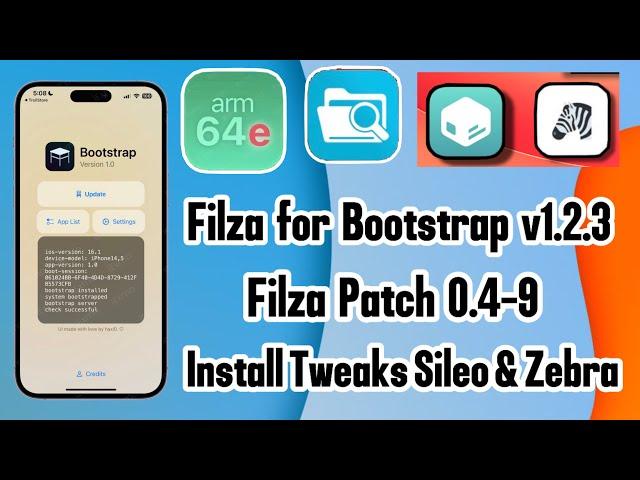 Filza for Bootstrap v1.2.3 | Filza Patch v0.4-9 | Install Tweaks on Sileo & Zebra