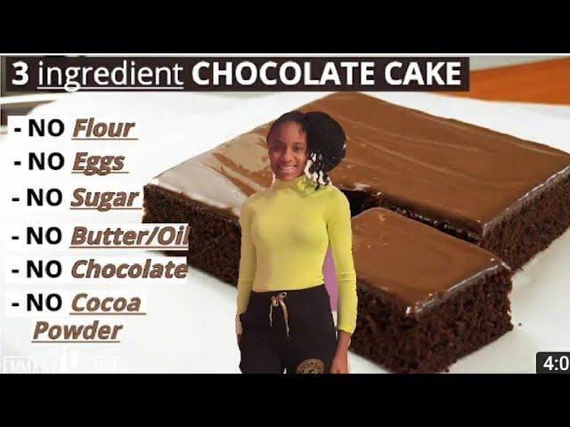 Trying Emma's Goodies 3 ingredient chocolate cake