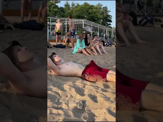 Big dick prank on  Beach ️. #shorts #trend