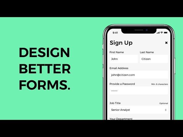 UI/UX | Design Better Forms - 5 Tips For Designing Mobile Forms