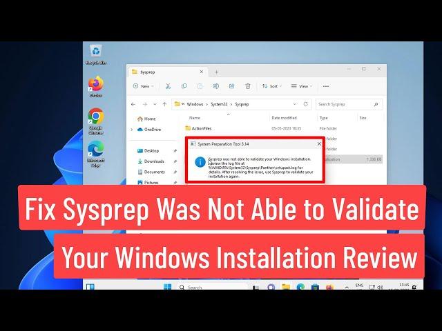 Fix Sysprep Was Not Able to Validate Your Windows Installation. Review the Log File