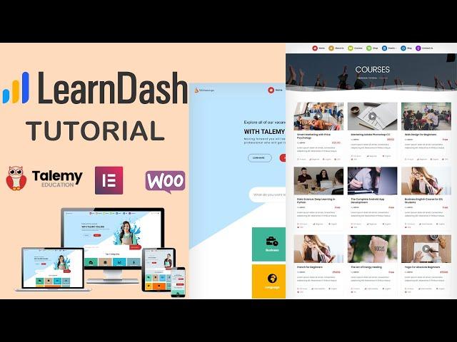 How to create an LMS website with Learndash & WordPress | learndash tutorial | Talemy theme Tutorial