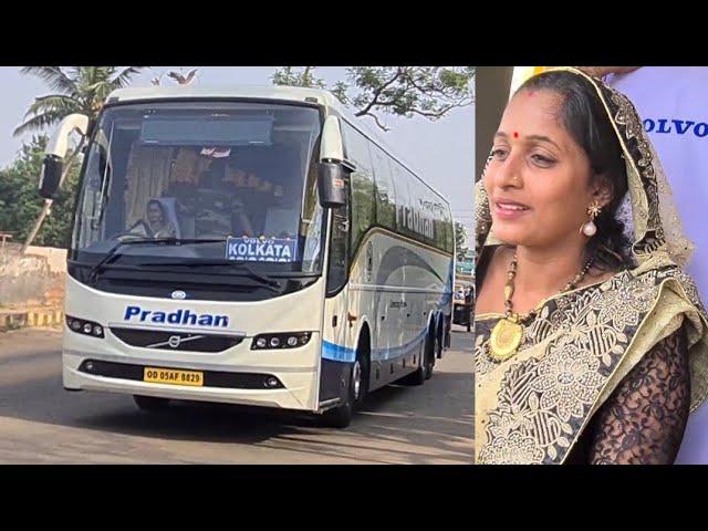 #Volvobus  #WomanVolvoDriver Woman's high technology Volvo Bus driving video by Monalisa