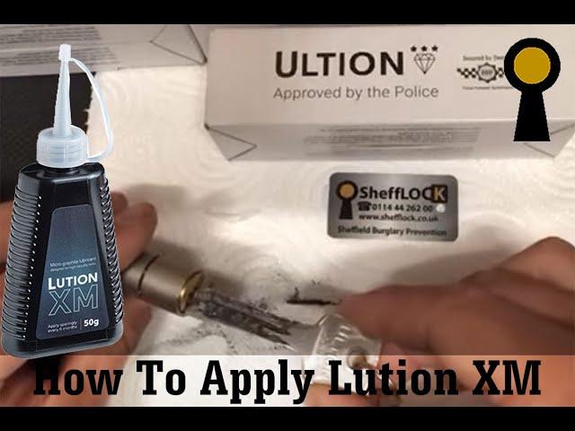 Lution XM Graphite Powder Lock Lubricant Application on Ultion Locks Demonstration by SheffLOCK