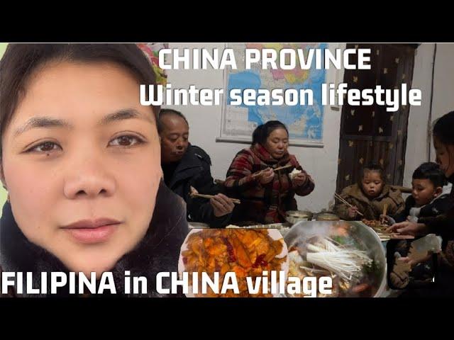 CHINA PROVINCE |Winter season lifestyle| Hot Pot| Mushroom with Pork|FILIPINO in China village