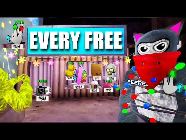 Every FREE Cosmetic In Gorilla Tag…