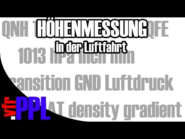 vfr.PPL - Höhenmessung in der Luftfahrt