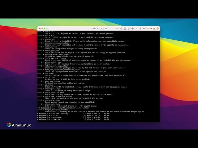 CentOS 7 to AlmaLinux 8 Migration Using ELevate - Dubbed!