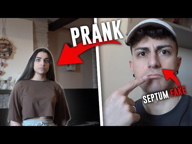 PRANK SEPTUM FAKE a DALILA! *MIA MAMMA NON REAGISCE BENE*