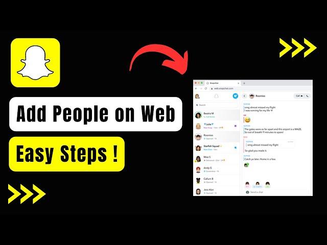 How to Add People on Snapchat Web !