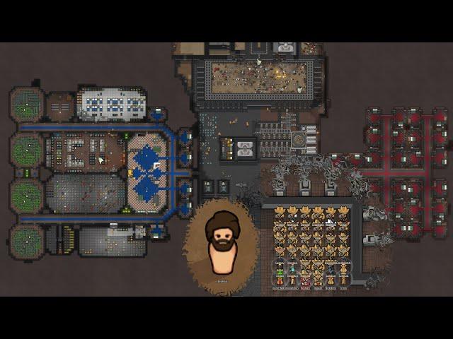 RimWorld Timelapse: Canyon - A Bloody Trench - 11 Rimyear Colony