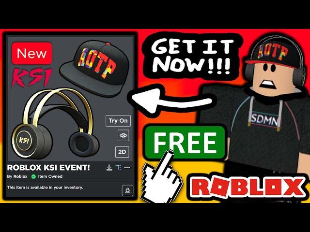 FREE ACCESSORIES! HOW TO GET Golden Headphones & AOTP Hat! (ROBLOX KSI EVENT)