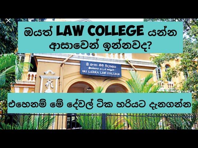 everything about the law college | නීති විද්‍යාලය ගැන හැමදෙයක්ම දැනගන්න