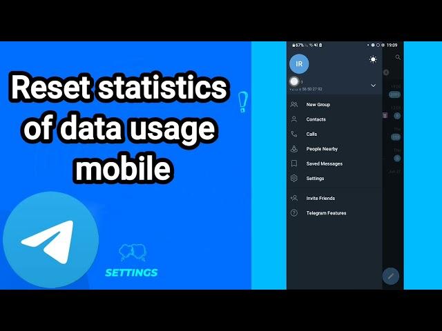 How to reset statistics of data usage mobile On Telegram