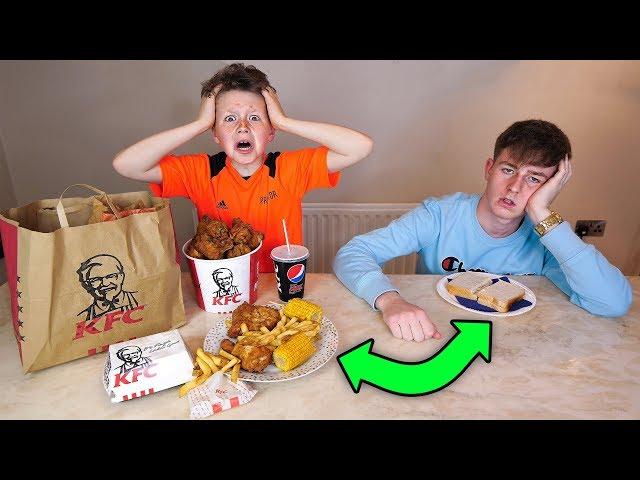 I swapped DIETS with my 10 year old LITTLE BROTHER for 24 HOURS!!