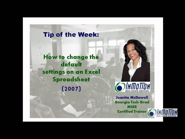 How to Change the Default Settings in Excel