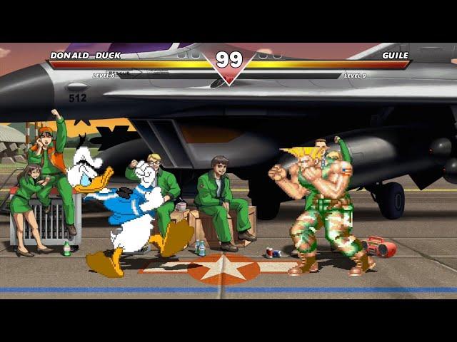 DONALD DUCK vs GUILE - HIGH LEVEL INSANE EPIC FIGHT!