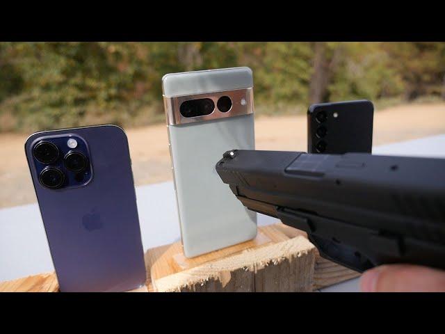 iPhone 14 Pro vs Google Pixel 7 Pro vs Samsung Galaxy S22 vs Nokia 3310 - Which Is More Bulletproof?