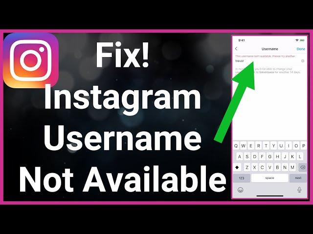Fix! Instagram Username Not Available