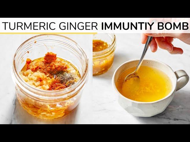 TURMERIC GINGER HONEY BOMB | immunity boosting recipe