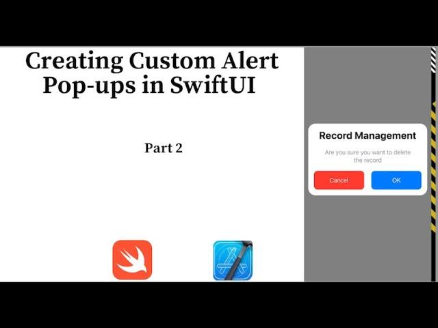 Creating Custom Alert Pop ups in SwiftUI