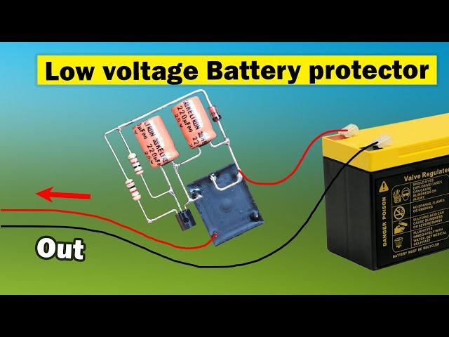 12V Battery low voltage cut off Protection, Low Battery protection circuit