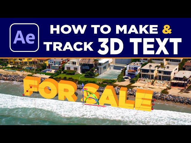 How To Make and Track 3D Text with After Effects  Super Fast!