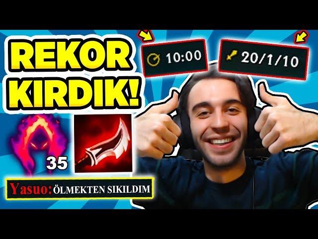 10 DAKİKADA 20 KILL!!! URF'TA REKOR KIRDIK!! KARA HASATLI EZ!! GÖREN KAÇIYOR!!!