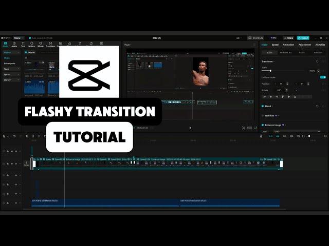 Capcut PC Tutorial | Flash + blur Transition