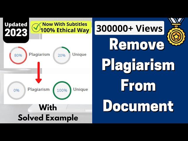 How to remove Plagiarism from Article