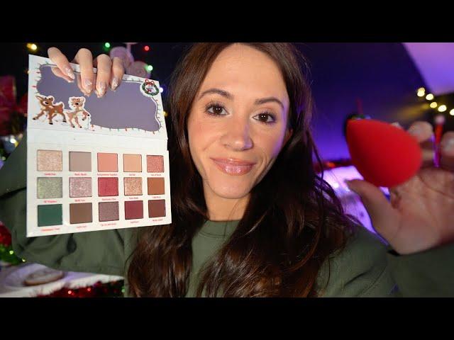 ASMR / Doing Your Festive Christmas Makeup 