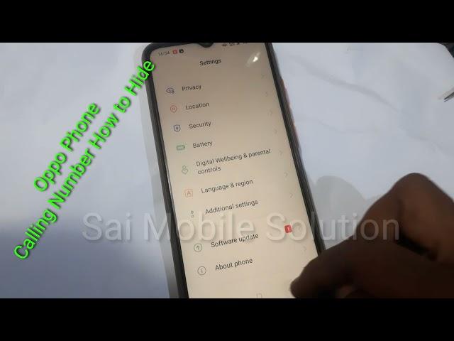 Oppo Mobile Calling Number Hide Setting || How to Hide Calling Number in Oppo All Mobiles